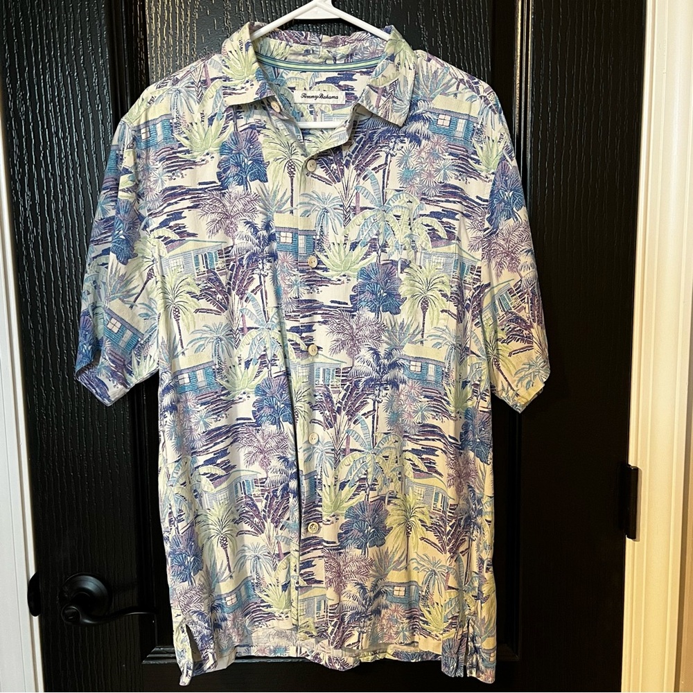 Tommy Bahama Men’s Bungalow Noche 100%‎ Silk Camp Shirt - M